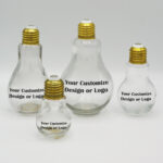 Glass Light Bulb Bottle Set