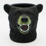PVC Black Bear Head Cup & Bottle Holder