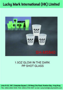 Glow In The Dark PP Shot Glasses