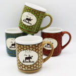 Moose Design Honeycomb Mug