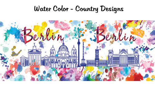 Watercolor Skyline Design