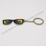 Tie Dye Zinc Alloy Glasses Keychain (Customer Design)