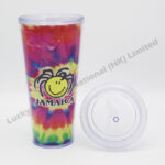Tie Dye Plastic Straw Cup (Customer Design)