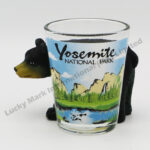 Polyresin Black Bear Yosemite Shot Glass