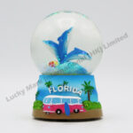 Polyresin 45mm Snow Globe Florida Dolphins