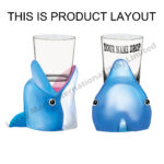 Polyresin Dolphin Open Mouth Shot Glass