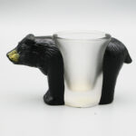 Black Bear Shaped Shot Glass