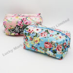 Flowers Cotton Cosmetic Bag (Customer Design)