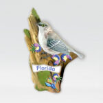 Polyresin Florida Flower & Bird Magnet