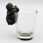 Polyresin Black Bear Shot Glass